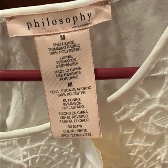 NWT Philosophy Lace Top, Size Medium - Picture 10 of 10